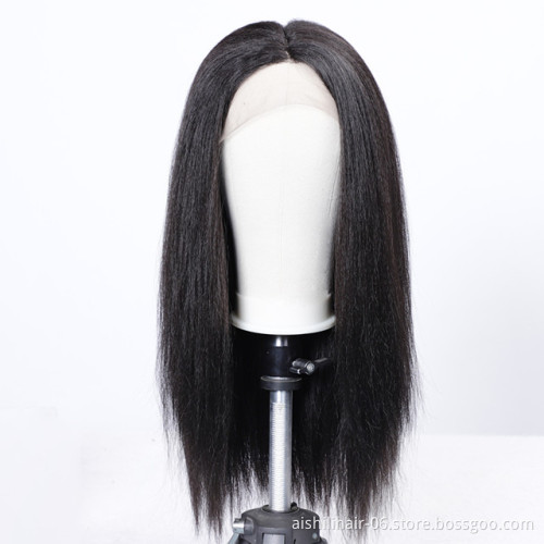Premium synthetic lace front wigs vendors long yaki straight wig black high quality wigs for women